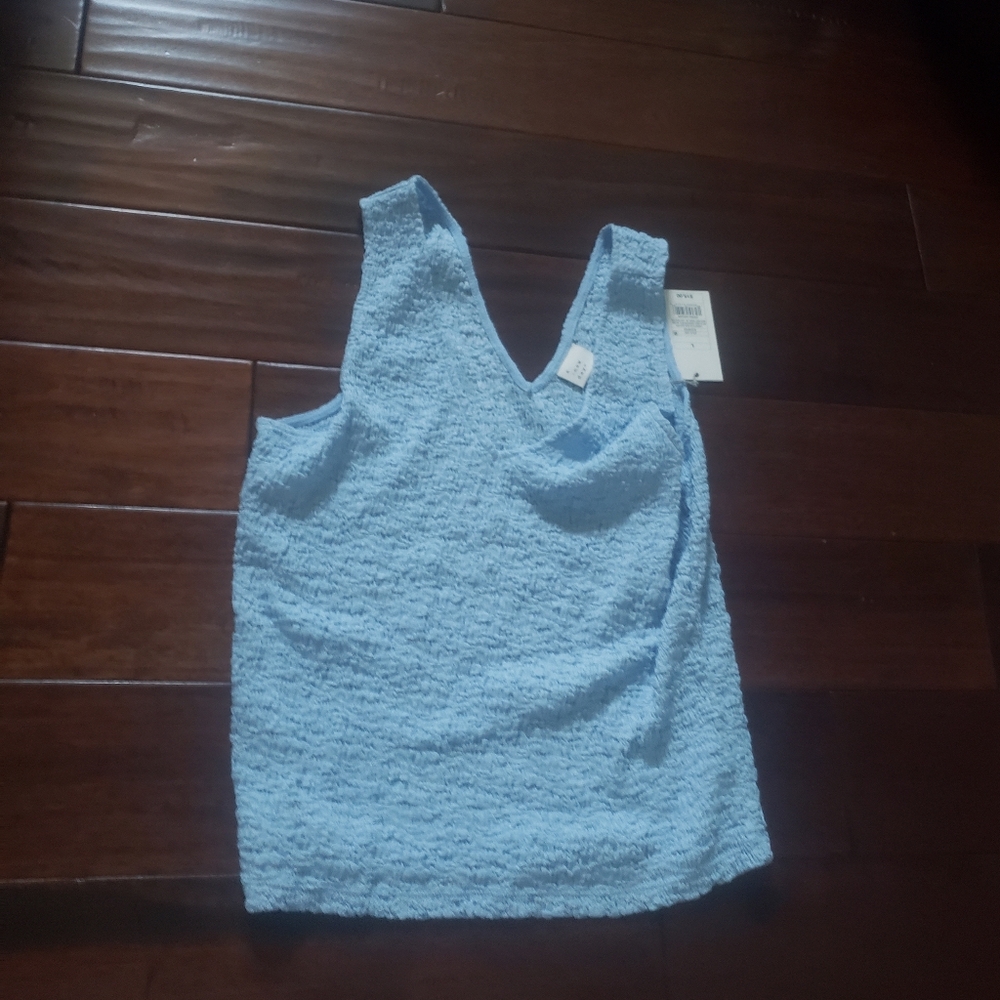 NWT Baby Blue Smocked Tank
